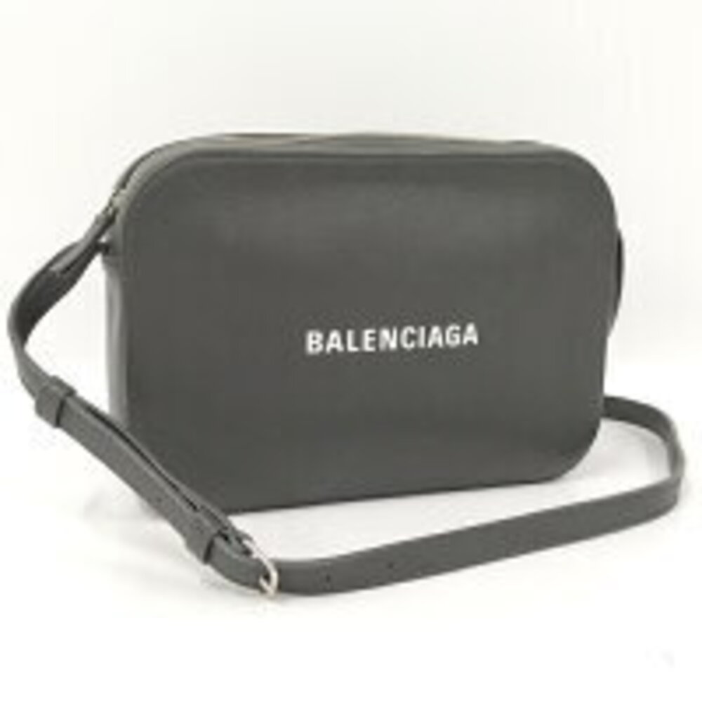 BALENCIAGA Camera Bag Leather Gray